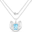 Pendentif en topaze bleue suisse véritable de 11,10 carats en argent sterling