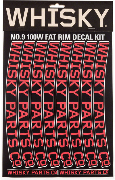 WHISKY 100w Rim Decal Kit for 2 Rims - Red