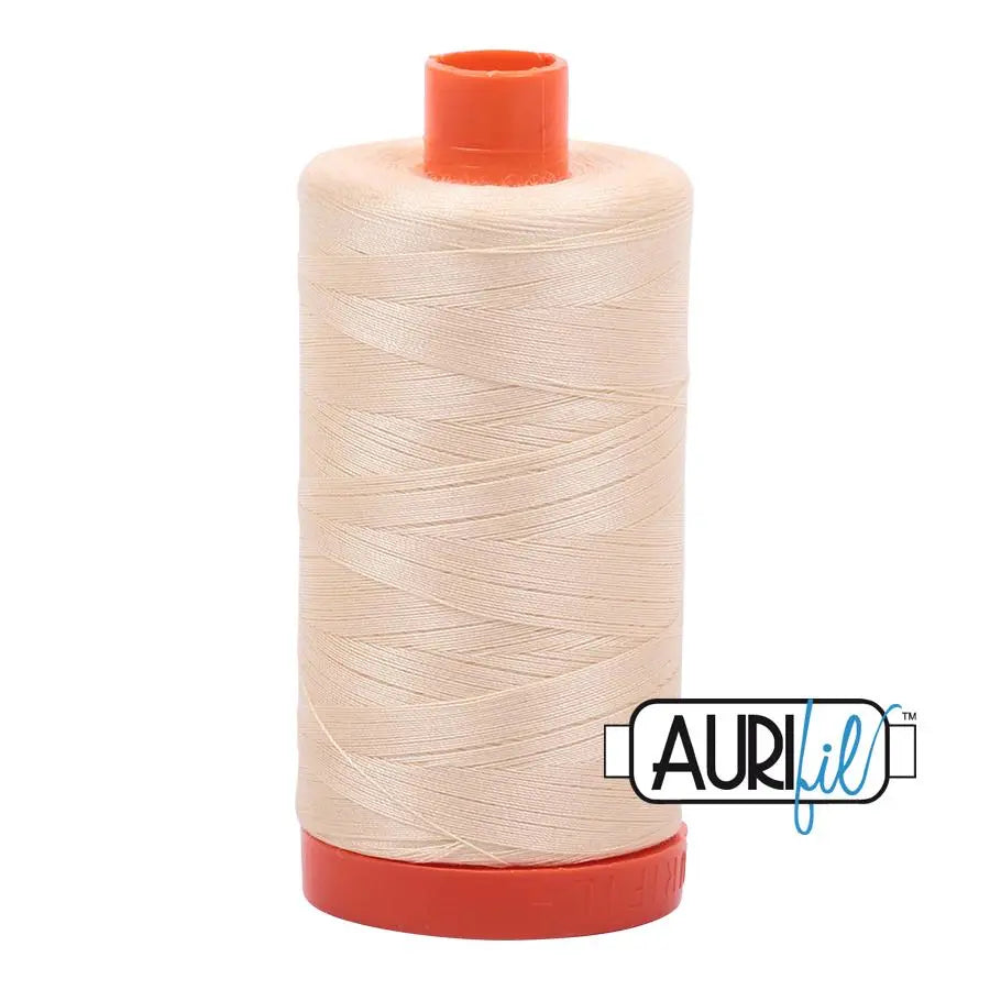 Butter Aurifil Cotton 50wt Large Spool