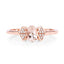 Bague de fiançailles en morganite et diamant de 0,46 carat en or rose 14K