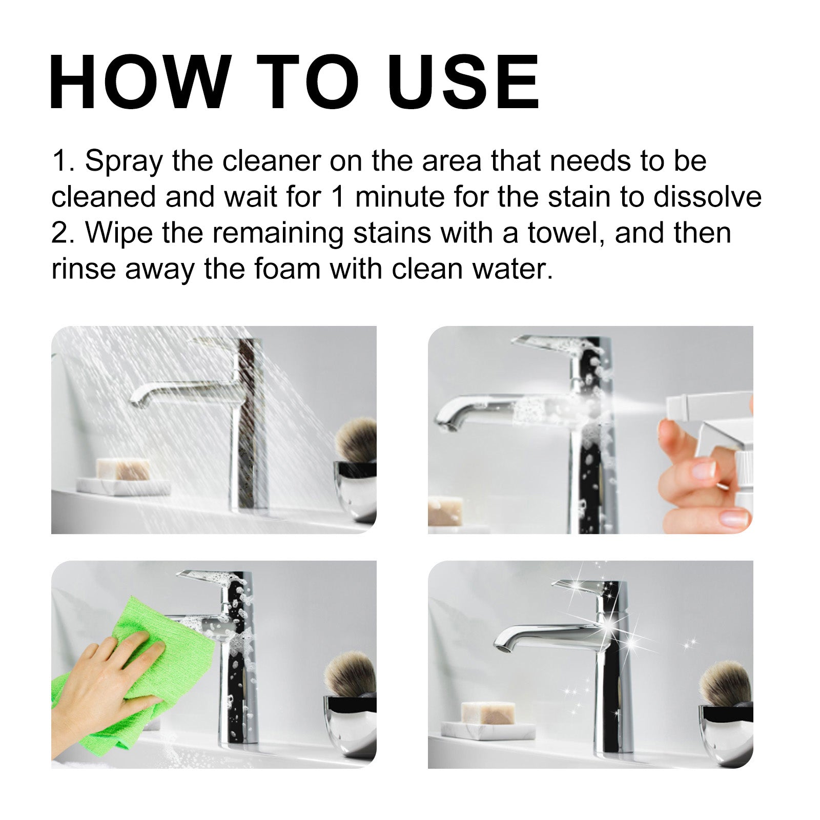 Power Bathroom Foamer, Toilet Tub Wash Basin Tile Decontamination Cleaning Spray - Korvel