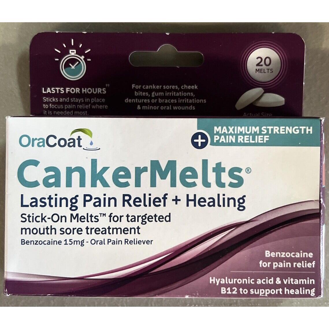 Quest Products Cankermelts Stick-On Melts for Mouth Sores, 20 Count