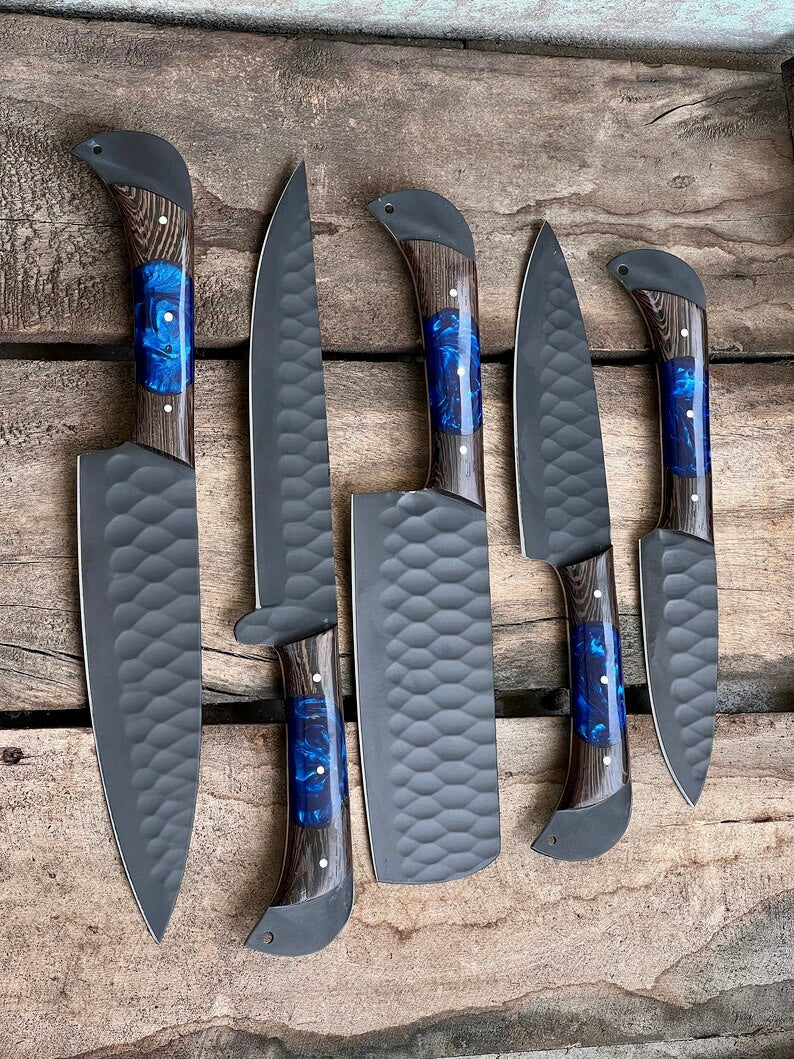 Exquisite Handmade Damascus Steel Chef Knife Set – Ideal Gift for Weddings & Special Occasions - Korvel