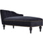 58-Inch Velvet Lounge Chair with Nailhead Trim