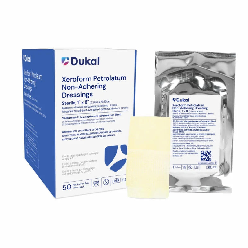 Venda de gasas de petrolato DUK Xeroform, 1" x 8", 50 unidades