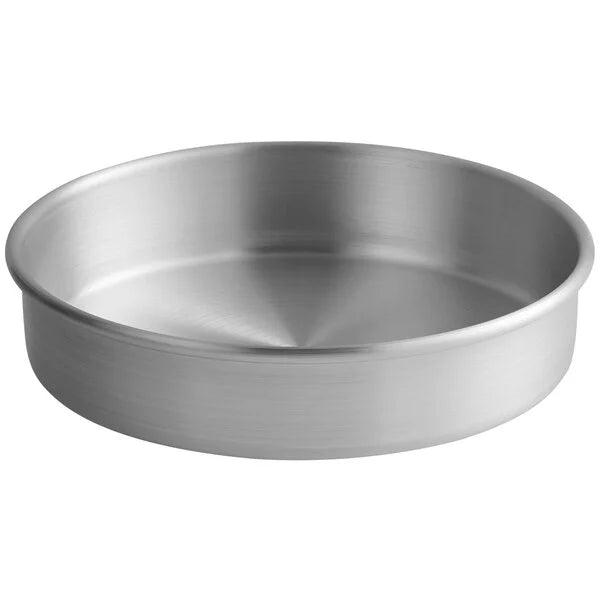 Premium Round Aluminum Cake Pans - 3" High, Multiple Sizes