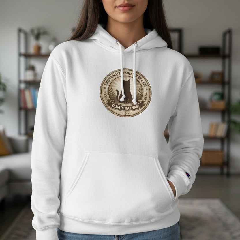 Emotionally Regulated by a Cat Hoodie - Champion®