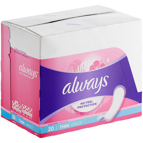 Serviettes hygiéniques minces parfumées Always - 20 unités