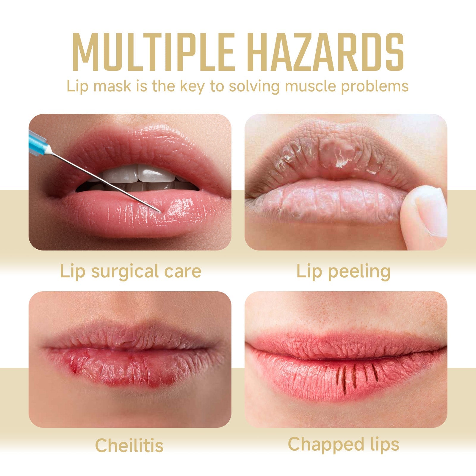 Collagen Lip Mask Repair Dry, Hydrating, Hydrating And Light Lip Line Lip Mask - Korvel