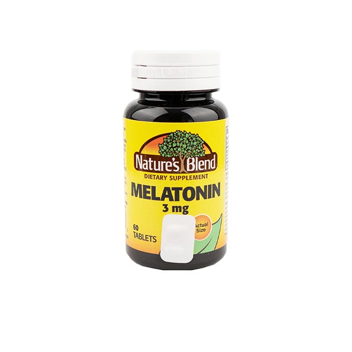 Nature's Blend Melatonina 3 mg – Tabletas para el Apoyo del Sueño