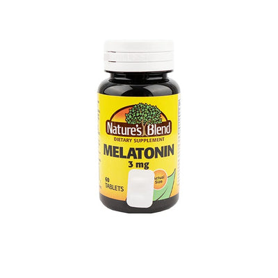 Nature's Blend Melatonin 3 mg – Sleep Support Tablets