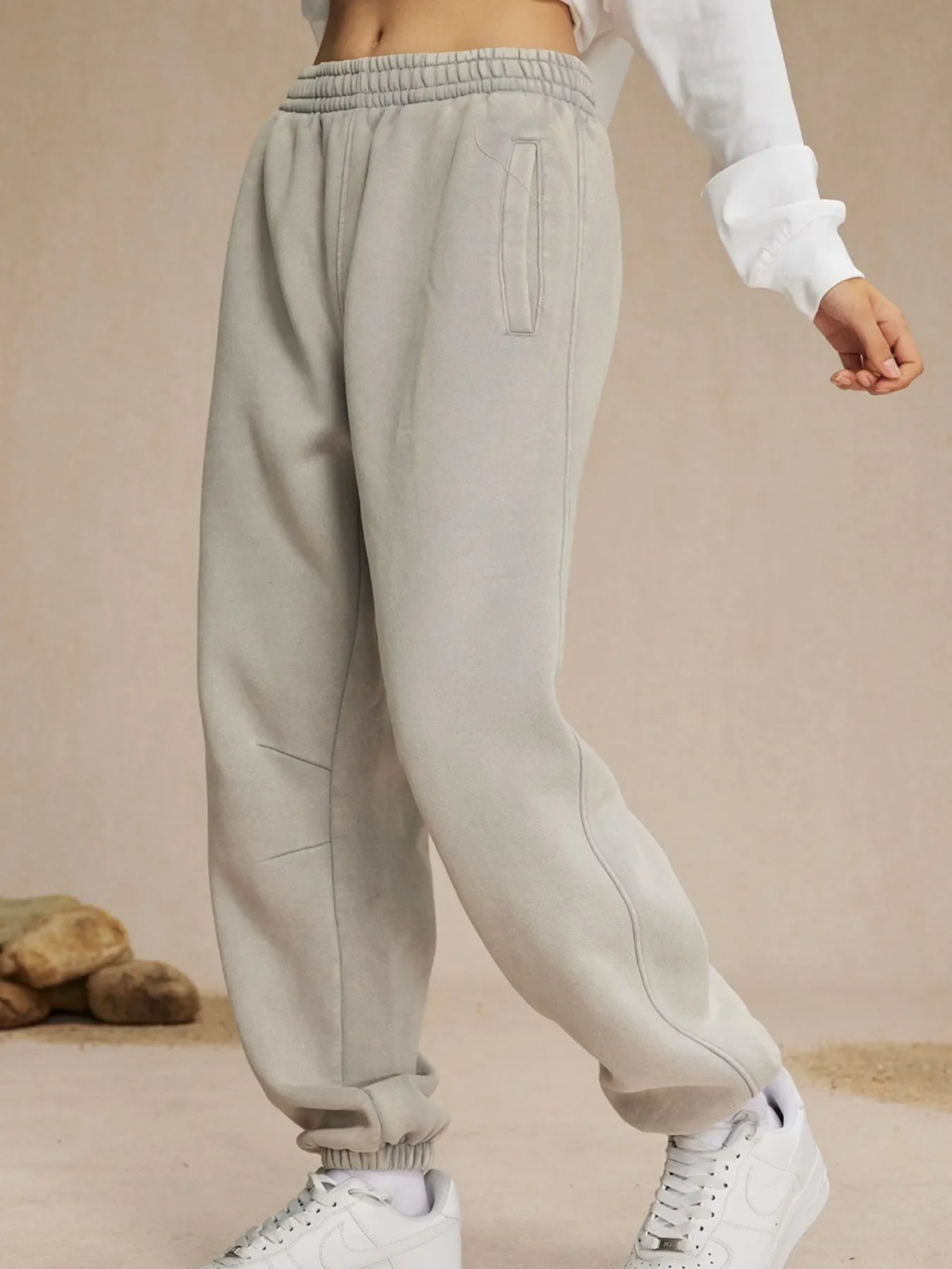 Pantalons de survêtement en coton élastique pour hommes