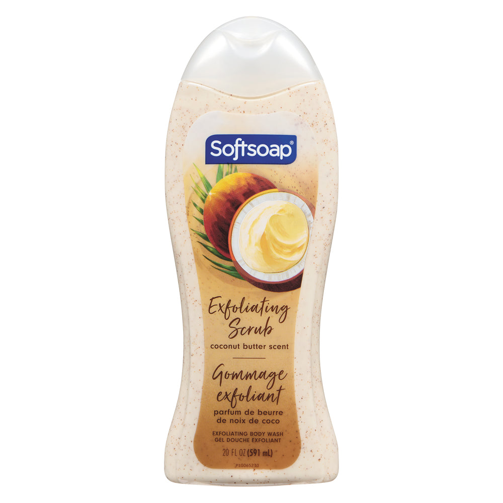 Softsoap Coconut Butter Scrub Body Wash - 20 Fl Oz