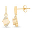 Boucles d'oreilles en opale éthiopienne et diamants blancs de 0,57 carat