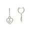 Natural .50ct Diamond Dangle Earrings in 14KT White Gold