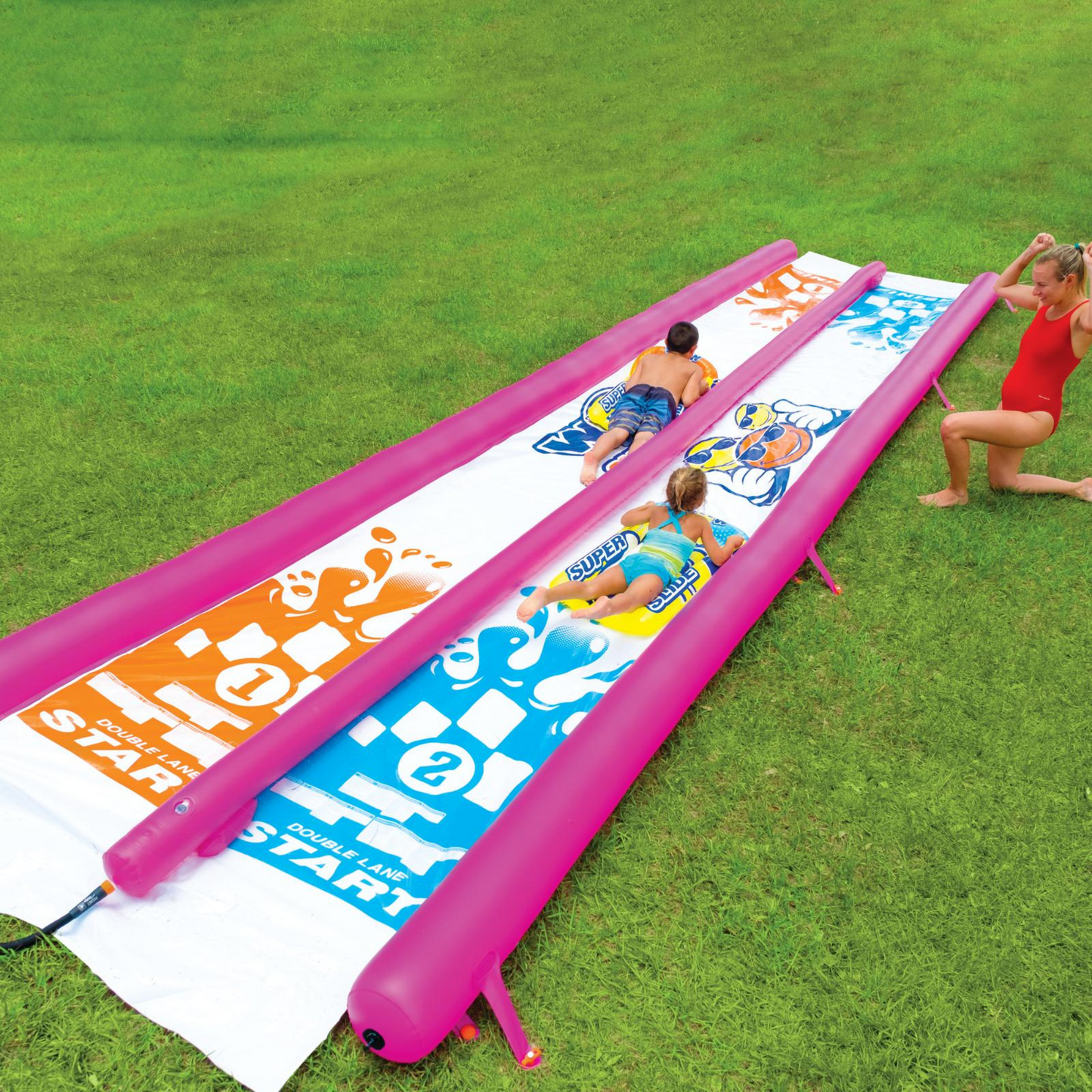 WOW Watersports Giant Double Lane Lawn Slide