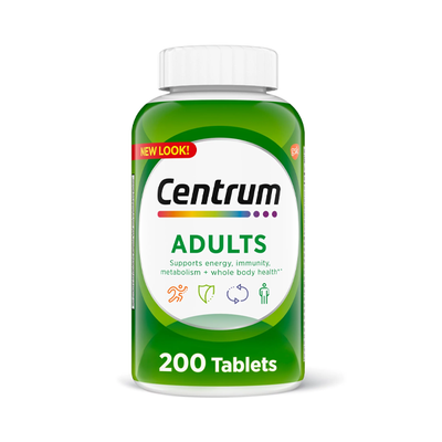 Comprimés multivitaminés Centrum pour adultes - 200 unités