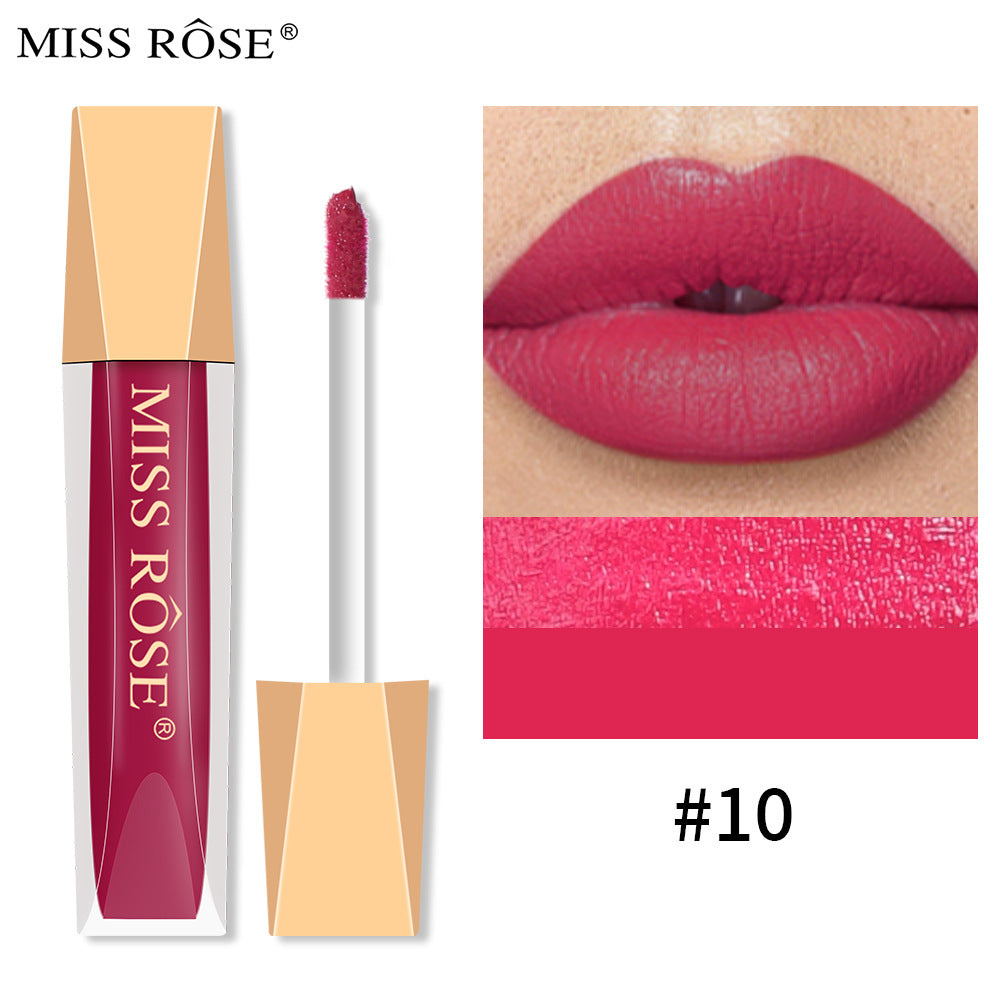 Velvet Matte Pearlescent Lip Gloss - Non-Fading & Non-Stick