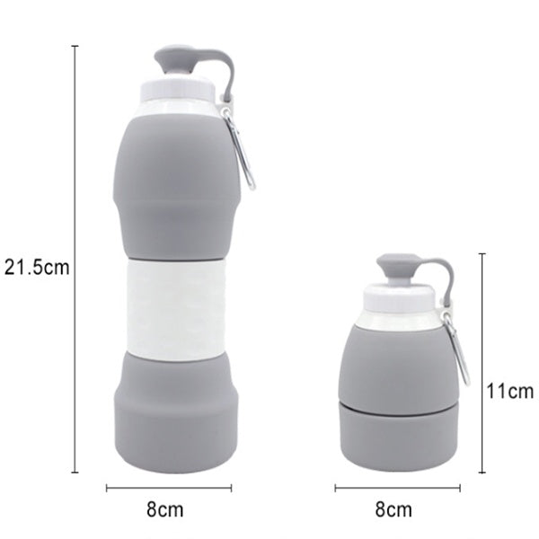 Silicone Folding Water Bottle - Portable & Space-Saving
