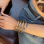 Versatile Metallic Feel Stacked Bracelet Set