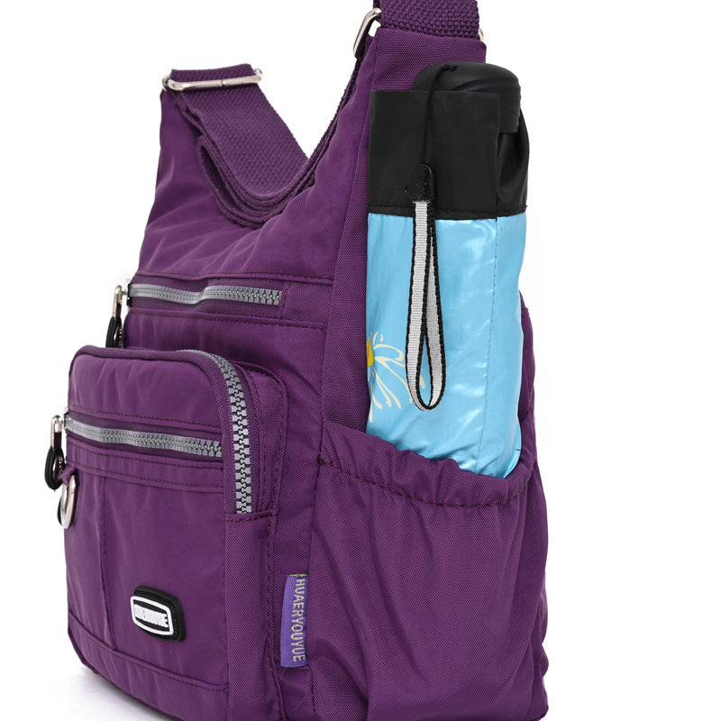 Bolso de hombro resistente al agua de nylon para mujer