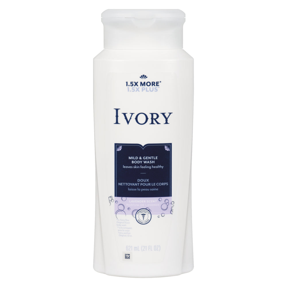 Gel douche doux et léger Ivory - Parfum de lavande, 21 oz