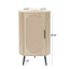 Elegant Freestanding Corner Cabinet with Rattan Doors