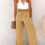 Full Size Decorative Button High Waist Pants - Korvel