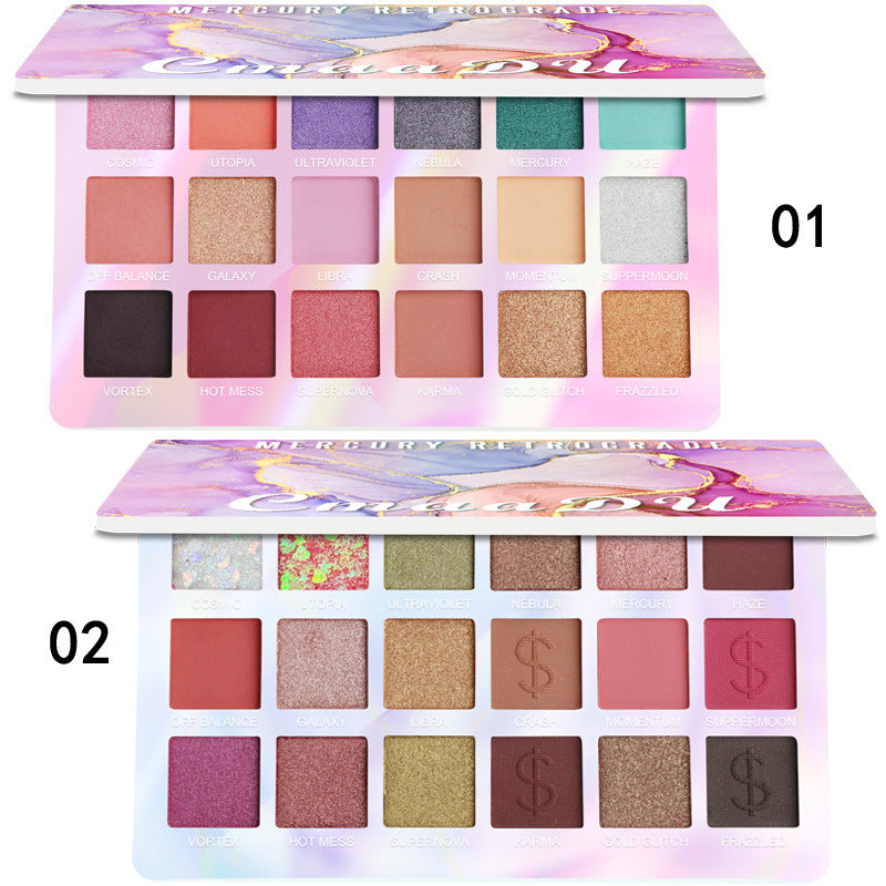Palette de fards à paupières CmaaDu 18 couleurs - Mat et Métallique