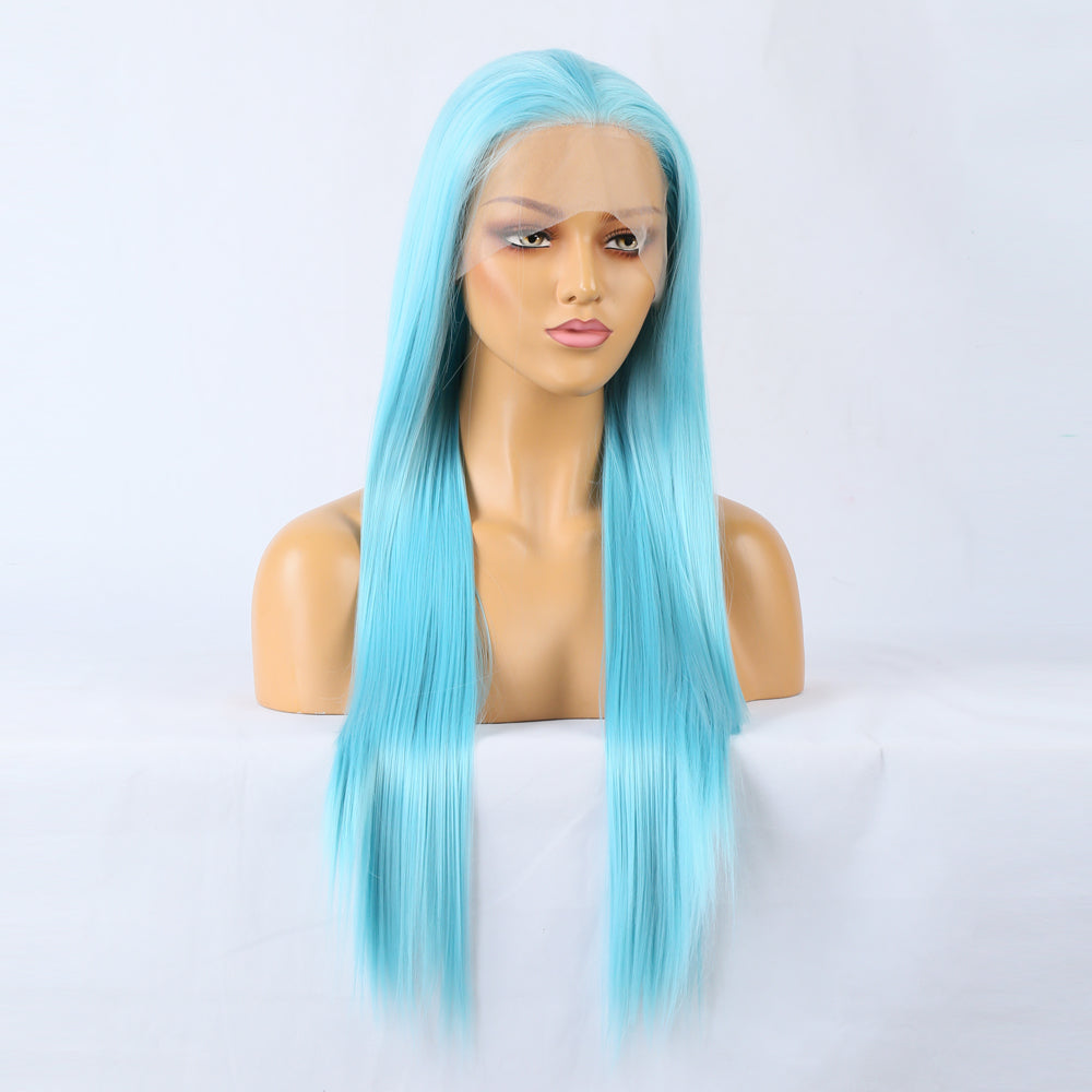 Peluca Frontal de Encaje Azul Premium para un Estilo Sin Esfuerzo