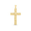 Pendentif croix texturé en or jaune 14 carats haute brillance