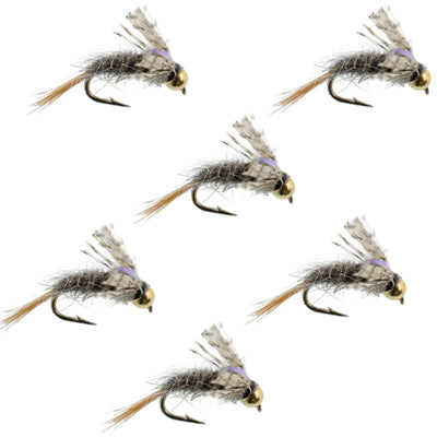 Barrs Baetis Emerger BWO Wet Fly Fishing Flies - Size 14 (6 Pack)