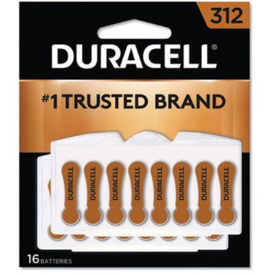 Duracell Size 312 Hearing Aid Batteries - 16 Pack