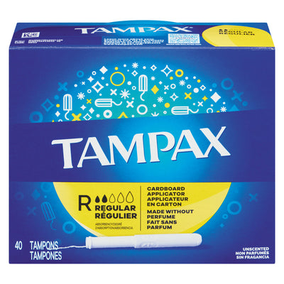 Tampax Cardboard Applicator Tampons - Regular Absorbency, Unscented