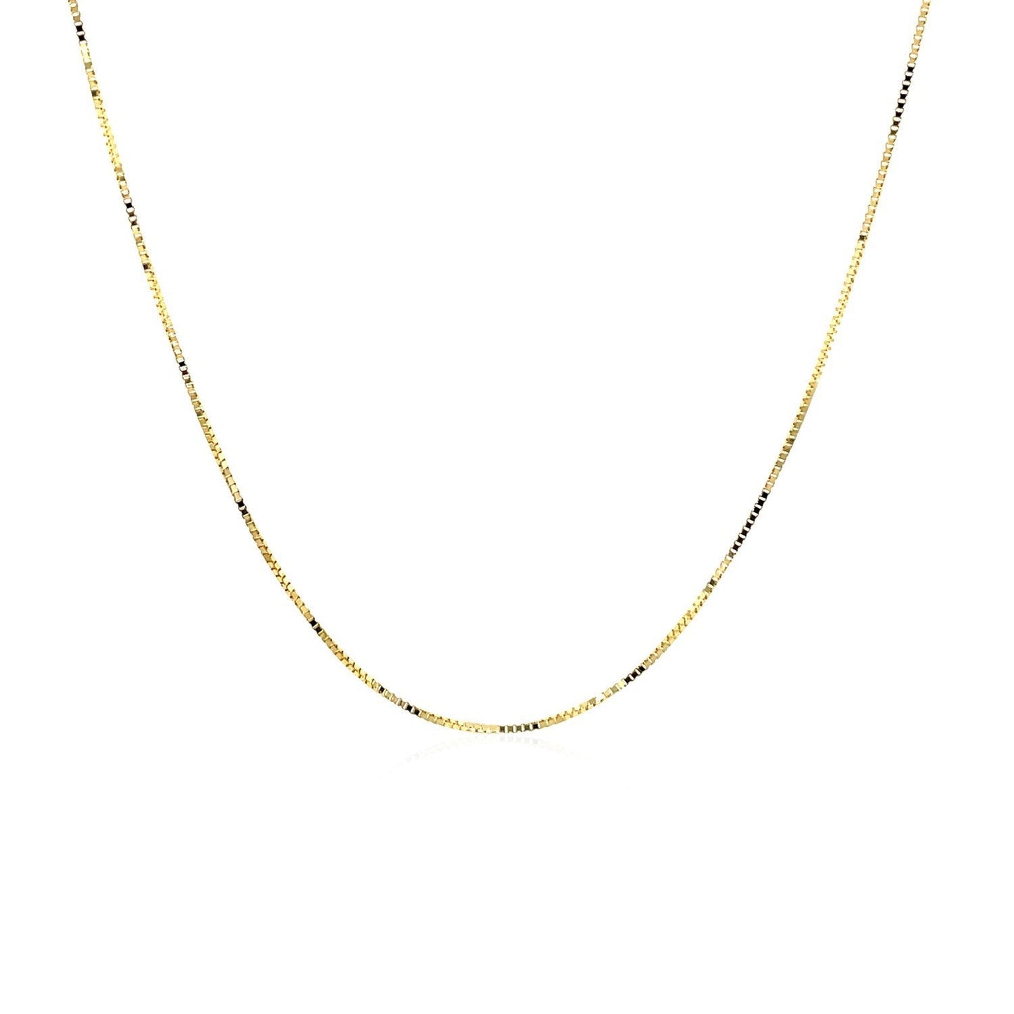 14k Yellow Gold Classic Box Chain - 0.45mm
