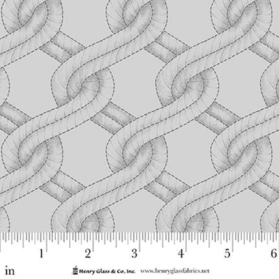Tissu en coton large arrière en tresse de corde grise tordue cousue par yard