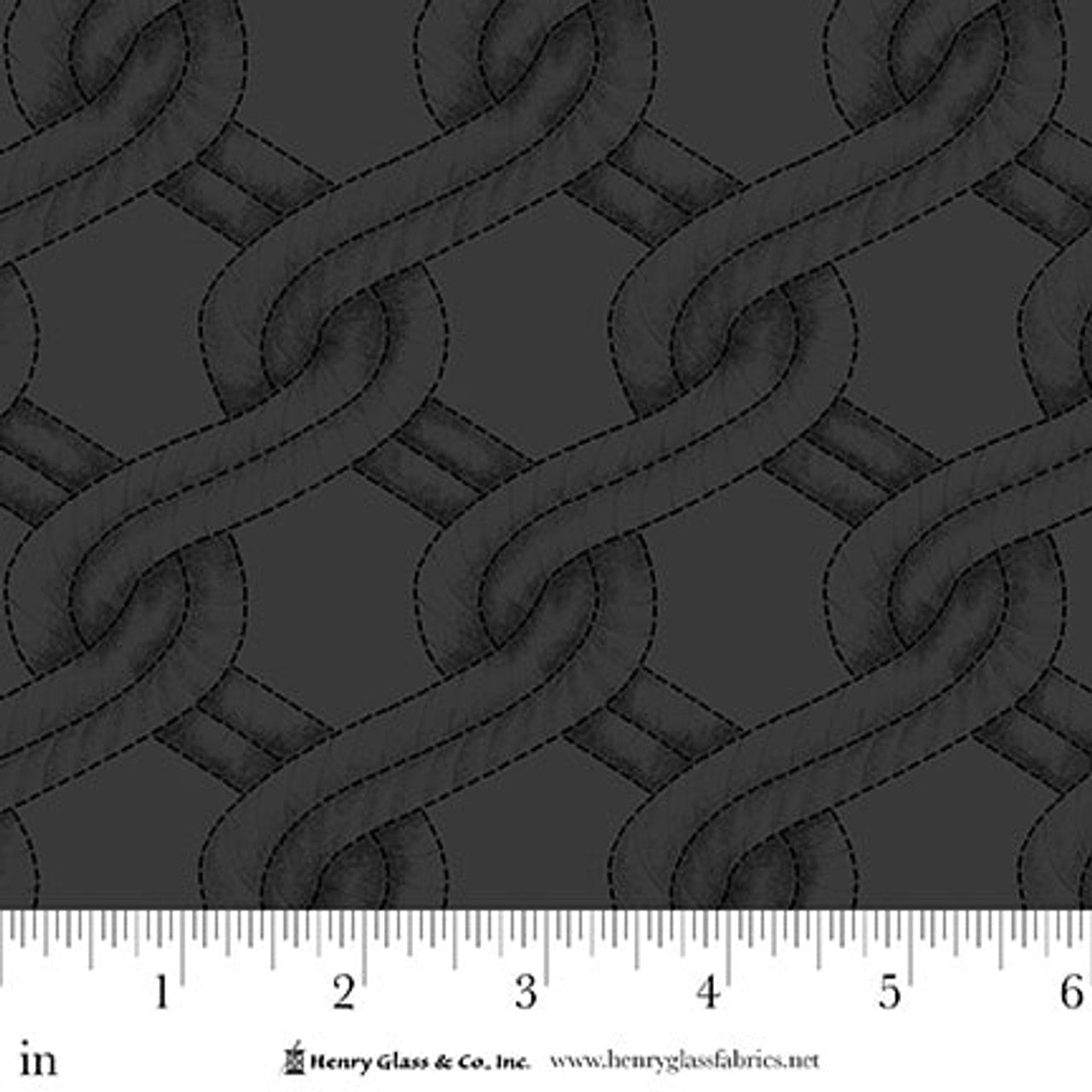 Tissu en coton tressé noir charbon/noir avec couture en corde tordue par yard