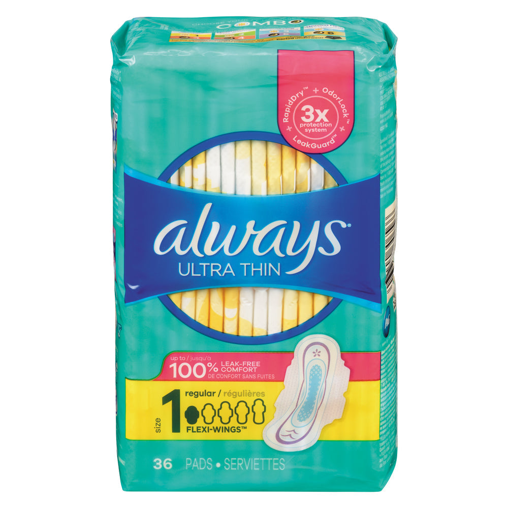 Always Ultra Thin Regular Size 1 Pads with Wings