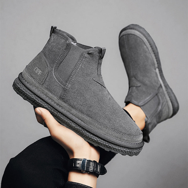 Botas de Nieve de Forro de Invierno para Hombre - Calzado Casual de Tobillo