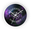 Beautifully Unstable Purple Ribbon Brain Silent Wall Clock - 10"