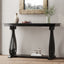 48-Inch Rustic Vintage Console Table --- Farmhouse Style Entryway Table with Open Shelf and Sturdy Construction (Black) - Korvel