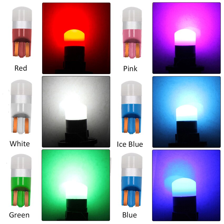 10PCS T10 W5W Led 3030 1SMD Wedge Bulb Auto Dome Reading Car Light Sidemarker Sidelight Parking Lights 194 168 Lamp Bulbs - Korvel