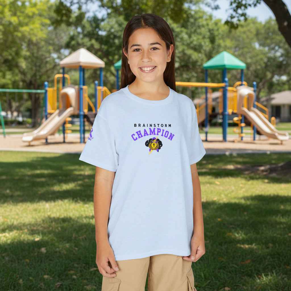 Brainstorm Champion Youth Tee – Neurostrong Kids Edition