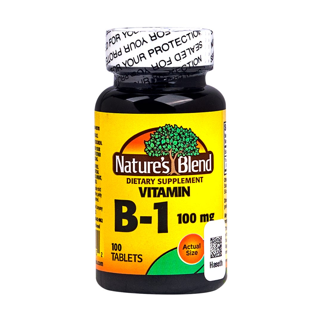 Tabletas de Vitamina B-1 de Nature's Blend S 100 Mg