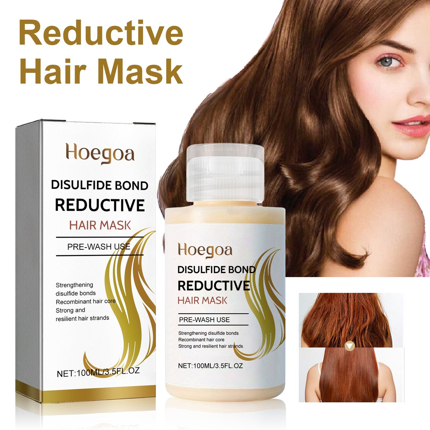Disulfide Bond Reductive Hair Mask, Repair Dry Hair And Frizzy Hair Damaged Strong Supple Hair Mask - Korvel