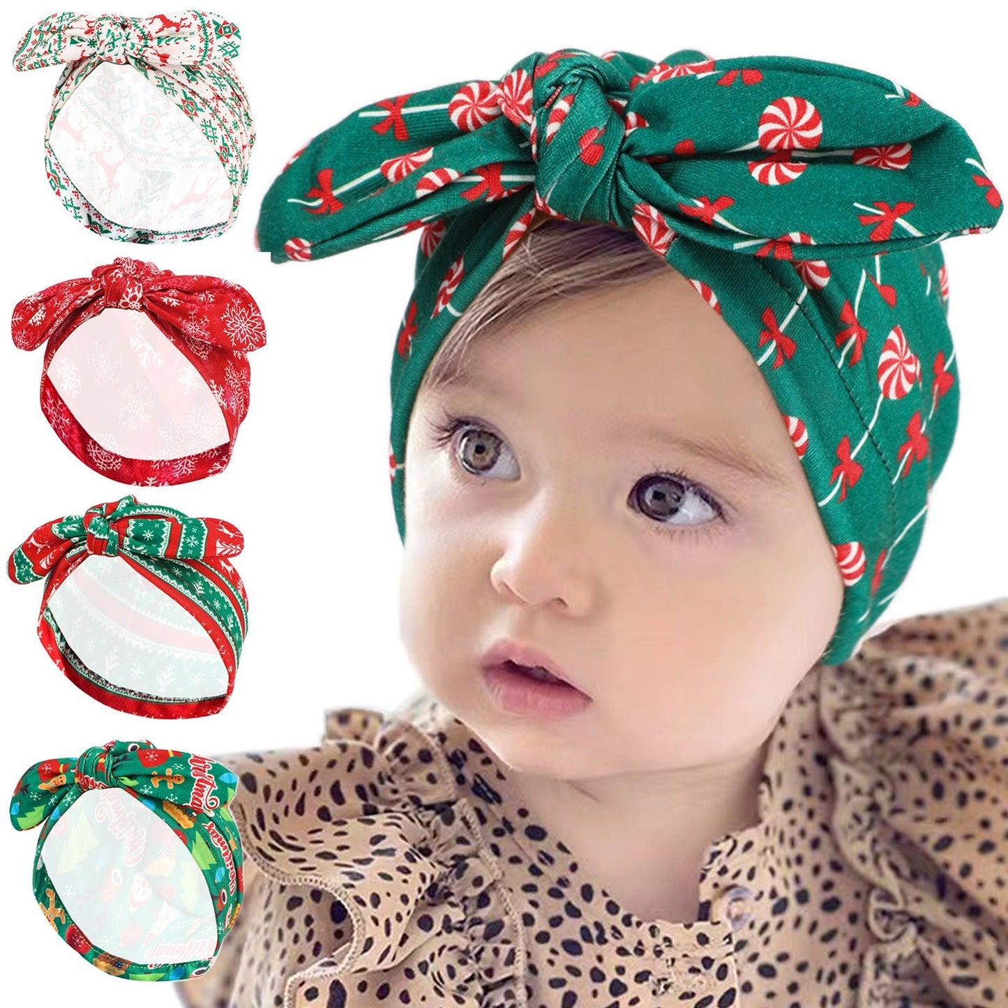 Christmas Baby Decorative Hat with Bow