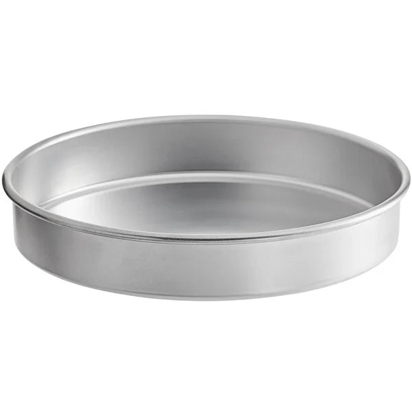 Premium Round Aluminum Cake Pans - 3" High, Multiple Sizes