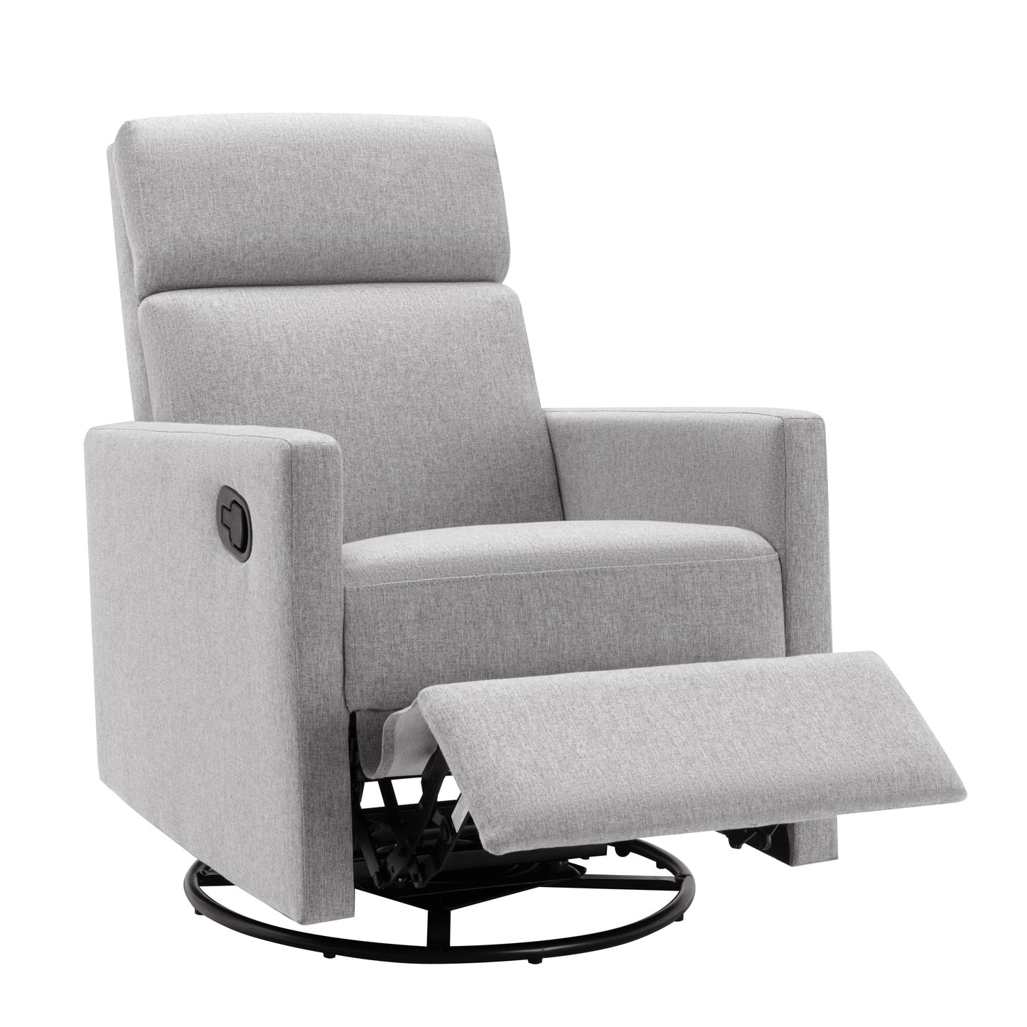 Chaise à bascule rembourrée moderne pour nursery - Gris
