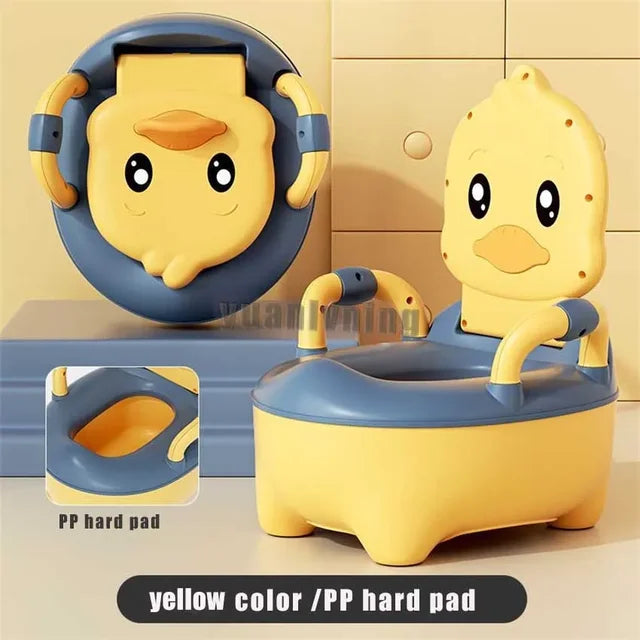 Children's Pot 1-6 Years Old Upgraded Cute Duck Baby Toilet Seat Baby Potty Portable Stool Boys & Girls Safe Trainer Seat WC - Korvel