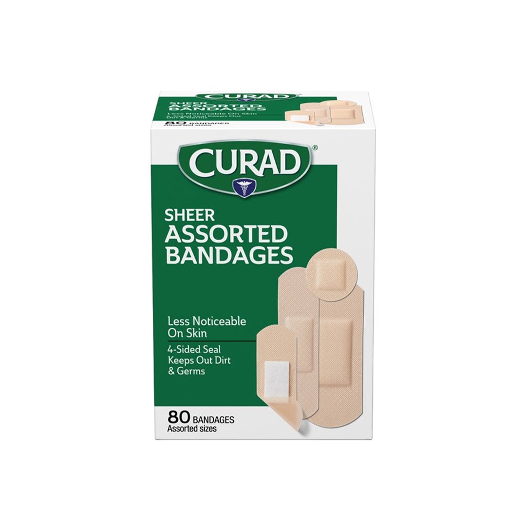 Curad Curitas Adhesivas Transparentes – Protección Discreta para Heridas, 80 Unidades
